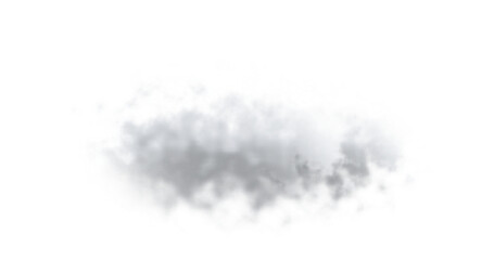 black and white smoke on transparent background