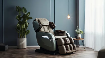 Fensteraufkleber Massagesalon Modern massage chair in the living room