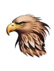 eagle logo, white background, illustration style, flat vector. ai