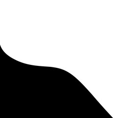 Black abstract curve shape