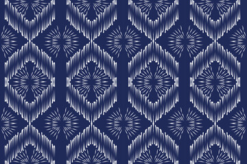 Geometric ethnic pattern embroidery design for background or wallpaper and clothing. Aztec style abstract vector illustration.design for texture,fabric,decoration.
