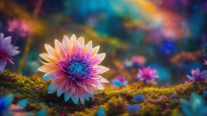 Fototapeta na wymiar Beautiful colorful flower illustration