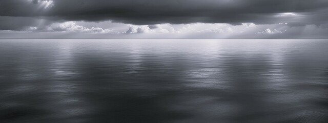 Fototapeta premium Dramatic clouds over ocean.