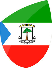 Obraz premium Equatorial Guinea flag in rugby icon style