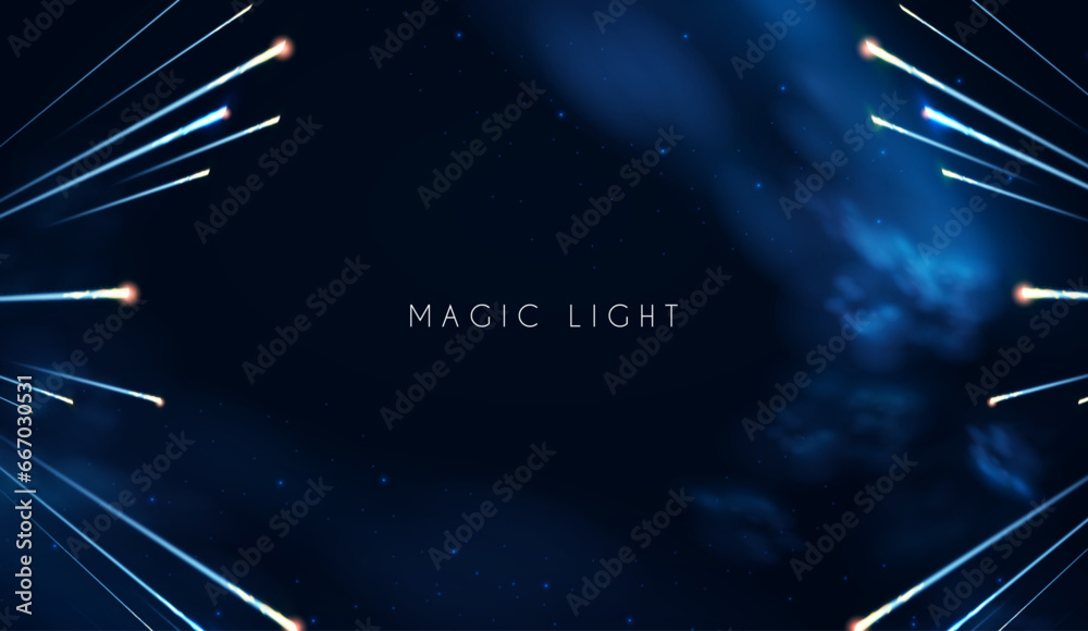 Canvas Prints abstract background with motion light. space, cosmos, firework and comet light effect. flyin asteroi