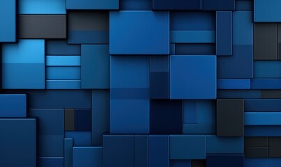Abstract blue background with squares. illustration.