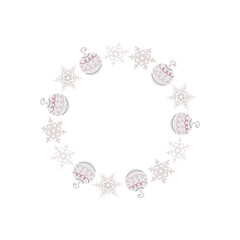Round New Year frames, vector.