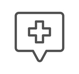 Healthcare and medicine related icon outline and linear vector.