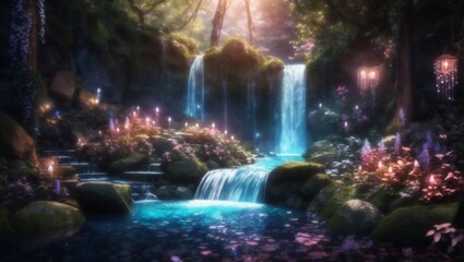 Enchanted Oasis: Secret Waterfall Retreat