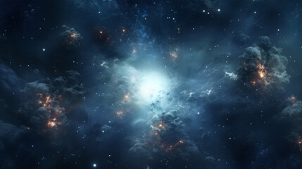 Space nebula panorama equirectangular projection environment 