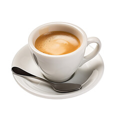 Cup of Espresso Coffee on transparent png. Ai generative.