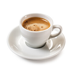 Cup of Espresso Coffee on transparent png. Ai generative.