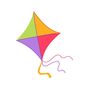 toy kite cartoon. fly sky, fun leisure, activity summer toy kite sign. isolated symbol vector illustration