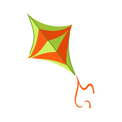 wind kite cartoon. air toy, fly sky, fun leisure wind kite sign. isolated symbol vector illustration