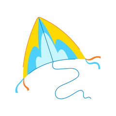 leisure kite cartoon. activity summer, string childhood, object play leisure kite sign. isolated symbol vector illustration