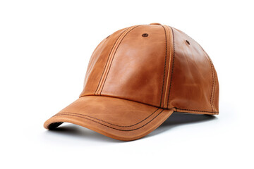 isolated leather baseball cap accentuates its clean and attractive design, making it an appealing headwear accessory for casual wear.