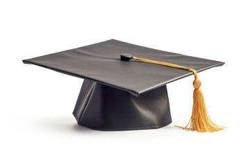 black graduation cap adorned with a tassel, symbolizing the success and achievement of a graduate who has completed their educational journey.