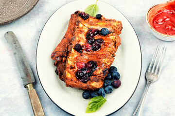 Pork ribs grilled and bowl of sauce