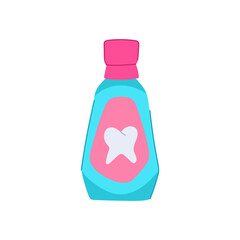 hygiene mouthwash cartoon. fresh wash, antiseptic blue, rinse health hygiene mouthwash sign. isolated symbol vector illustration