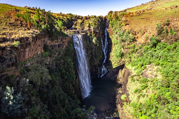 Aerial view of Lisbon Falls in Graskop, Mpumalanga, South Africa
