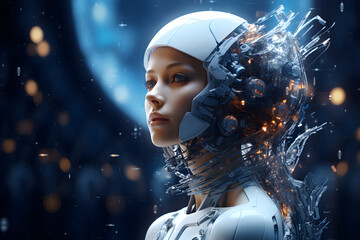 Artificial Intelligence - Tomorrow's Human-AI Interaction - obrazy, fototapety, plakaty