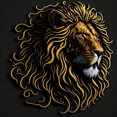 Naklejka premium Generative AI Lion