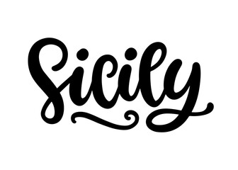 Sicily modern hand written brush lettering