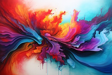 Vibrant Abstract Canvas Painting
