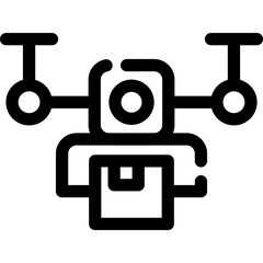 Obraz premium Drone Delivery Icon