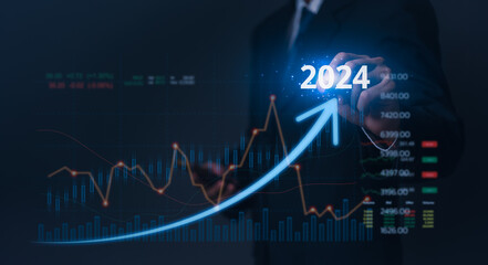 increase arrow finance 2024 graph stock market investment strategy development