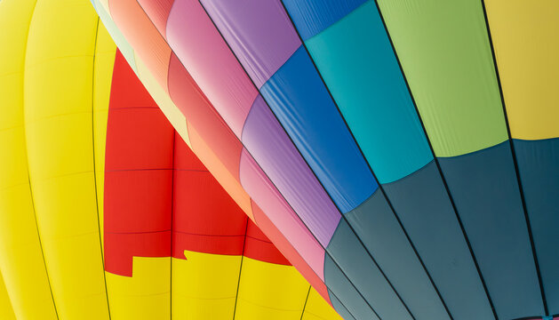 Closeup of two hot air balloons about to ascend. High quality photo
