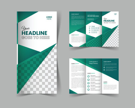 Corporate Modern Business Tri-Fold Brochure Design Template.