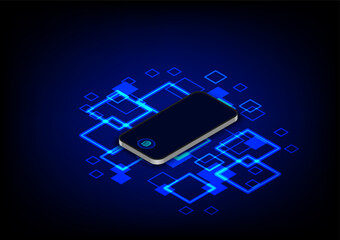 phone scanfinger digital abstract background