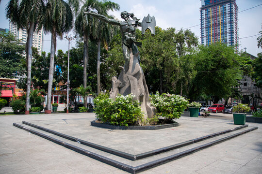 Rajah Sulayman monument  in Rajah Sulayman Park in Manila Philippines