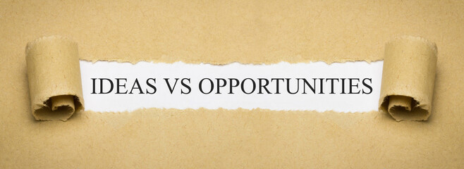 Ideas vs Oppurtunities
