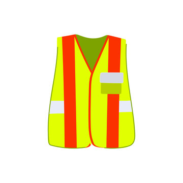 clothing safety vest cartoon. protection reflective, work front, waistcoat wear clothing safety vest sign. isolated symbol vector illustration