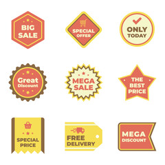 Discount tag badge illustration design