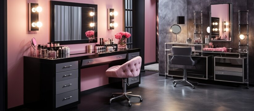 Modern makeup room interior