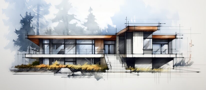 a house sketch for a project