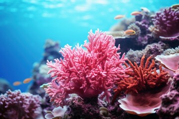 Fototapeta premium Spectacular corals reef. Aquatic life marine. Generate Ai