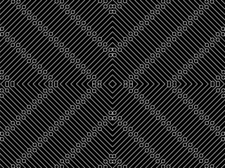 Circle and Lines Motifs Pattern, can use for Background, Fashion, Fabric, Textile, Wallpaper, Cover, Tile, Carpet Pattern, Wrapping and or for Graphic Design Element. Vector Illustration