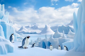 南極のペンギンたち（3D）
