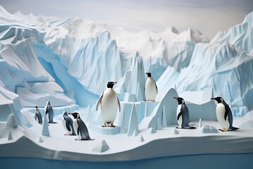 南極のペンギンたち（3D）
