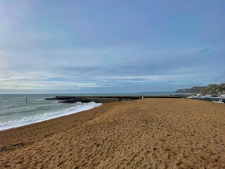 West Bay Beach Dorset in the UK