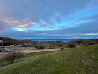 view of Ohrid lake from qaf thane mountain crossing