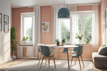 Fototapeta premium modern living room, Generative AI