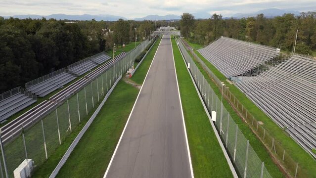 Europe, Italy  10-24-23
The Monza national autodrome is an international Formula 1 racing circuit located within the Monza park - Parabolic curve dedicated to Michele Alboreto, Ferrari driver