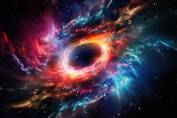 Colorful wormhole in space