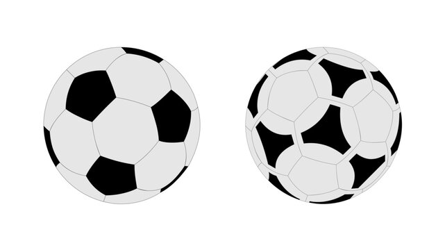 soccer ball. football ball. vector illustration isolated on white background.