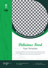 restaurant flyer design template for fast food, pizza, burger etc.